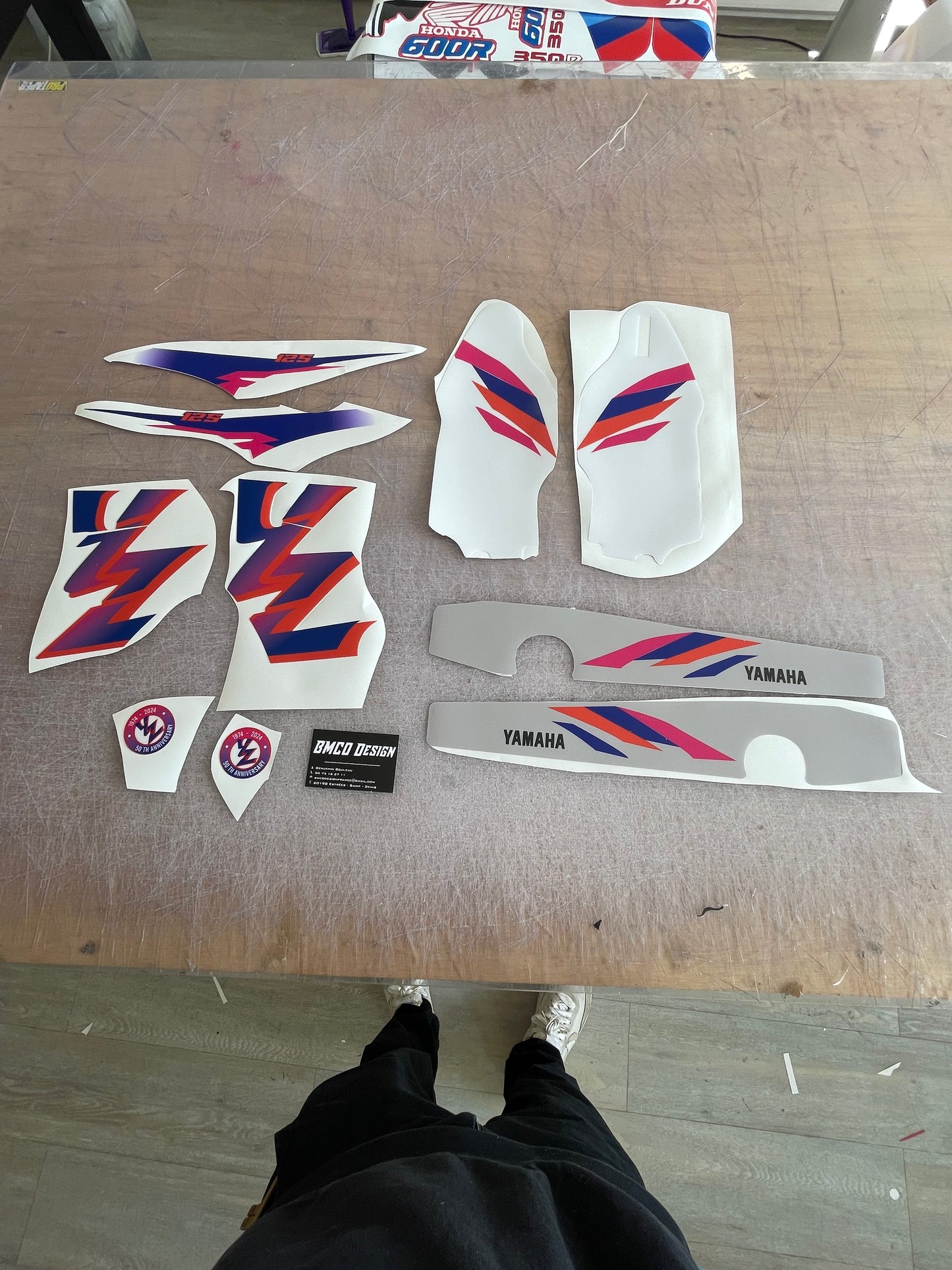 Kit deco 125 yz 50th 2022-2024 jaune et bleu