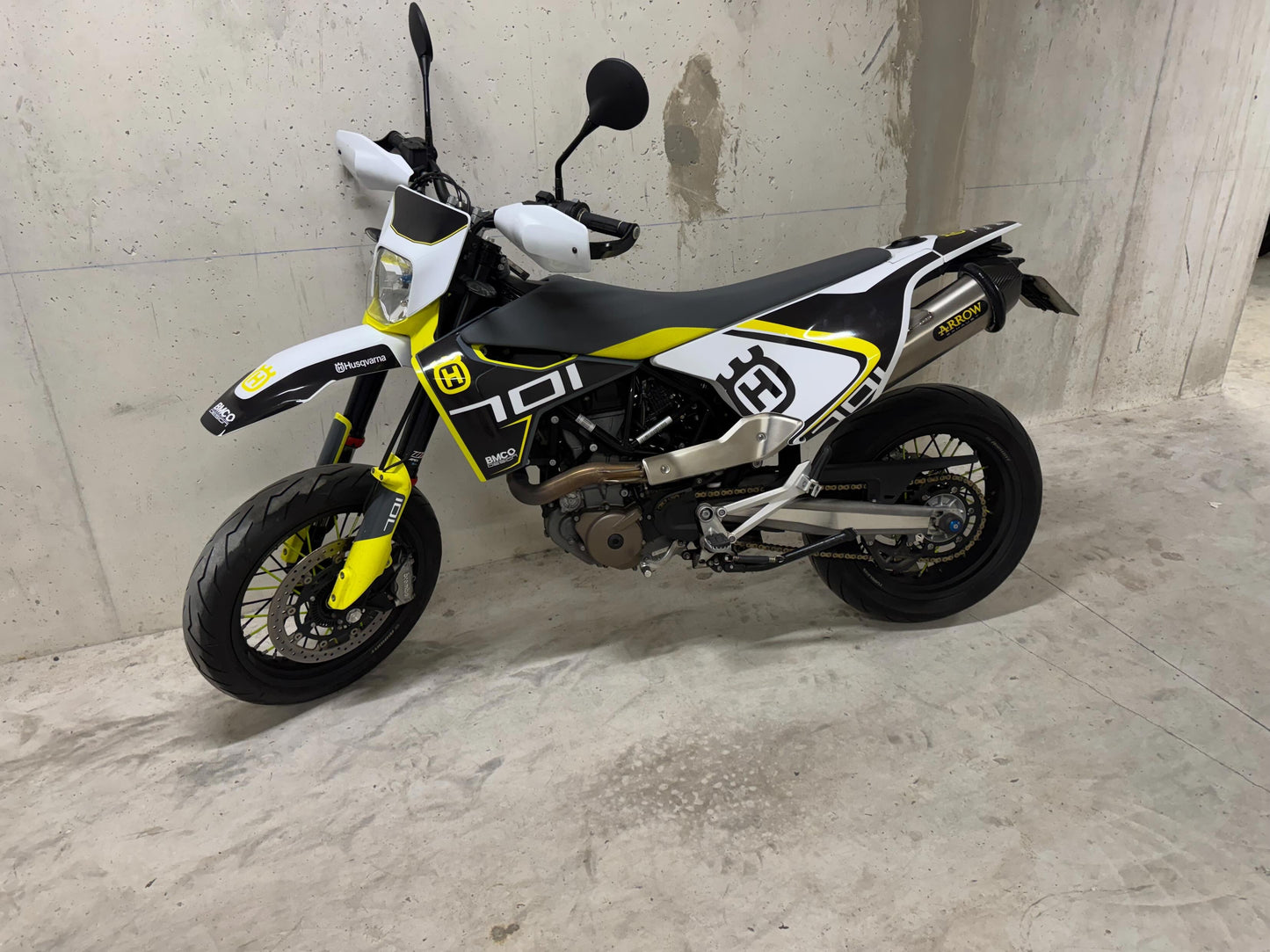 Kit deco 701 husqvarna noir jaune blanc