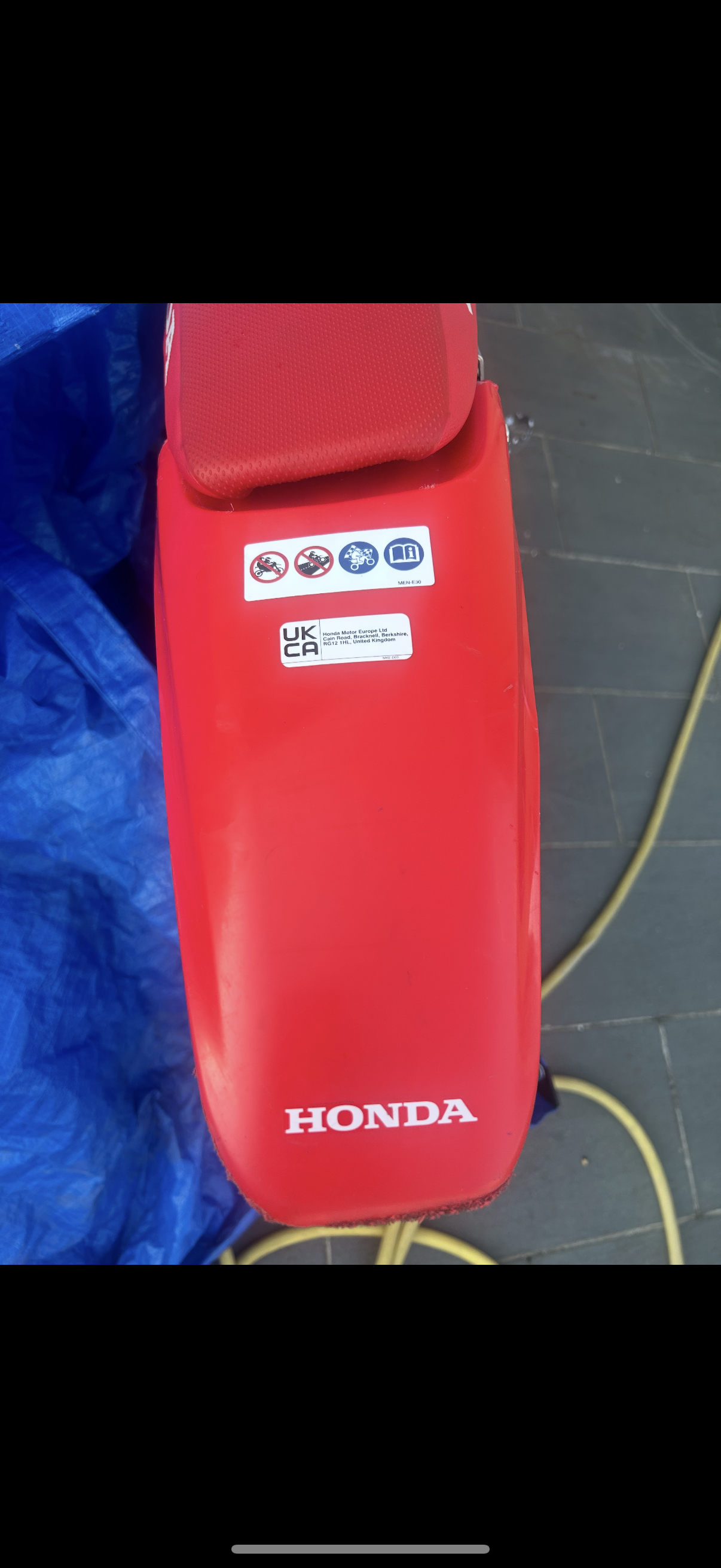 Stickers avertissement Honda