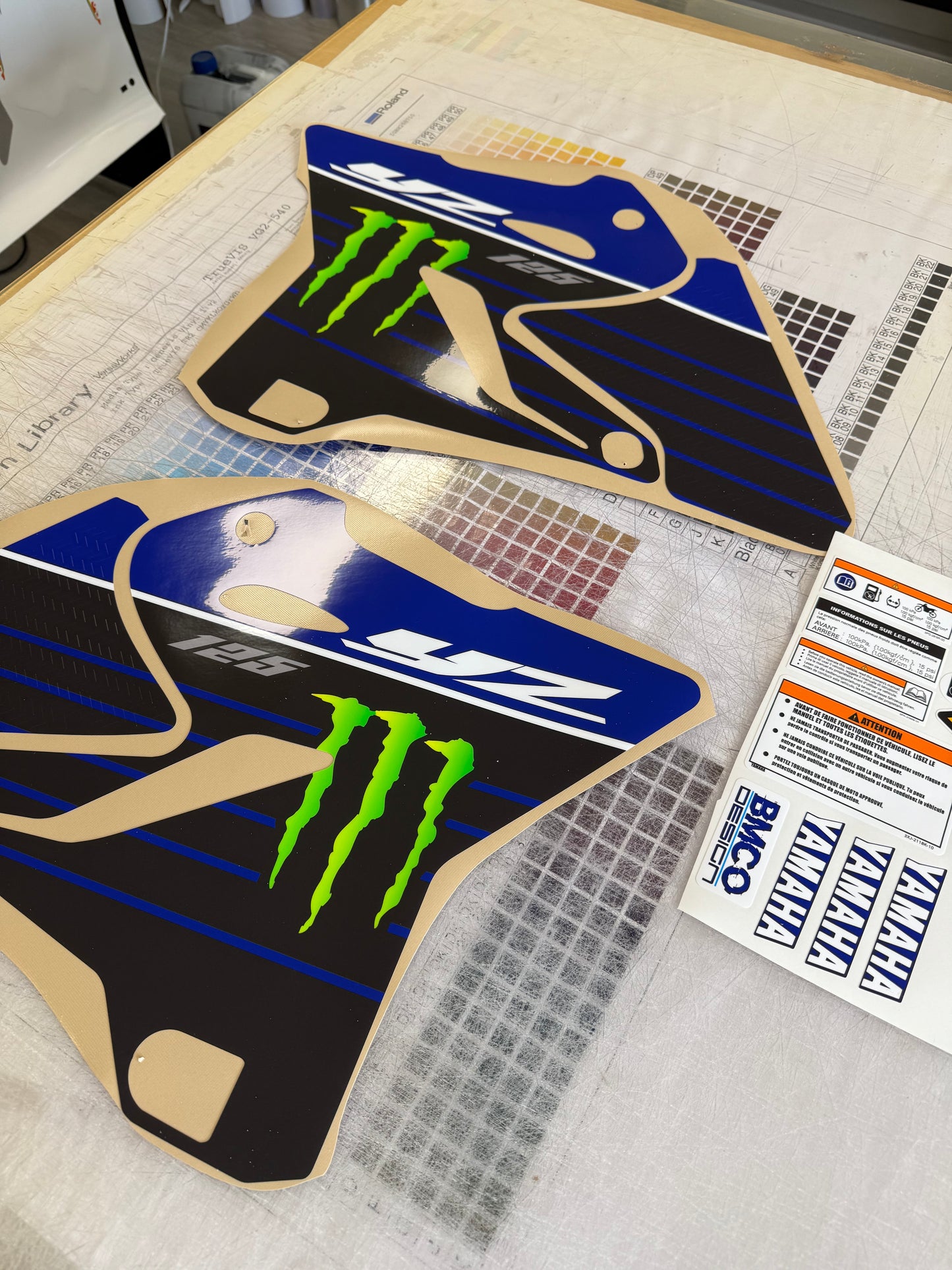 Kit déco 250 yz 2015 perso monster