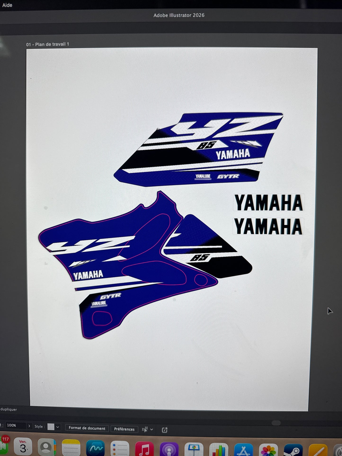 Kit déco 85 yz 2018 sur plastique 2010