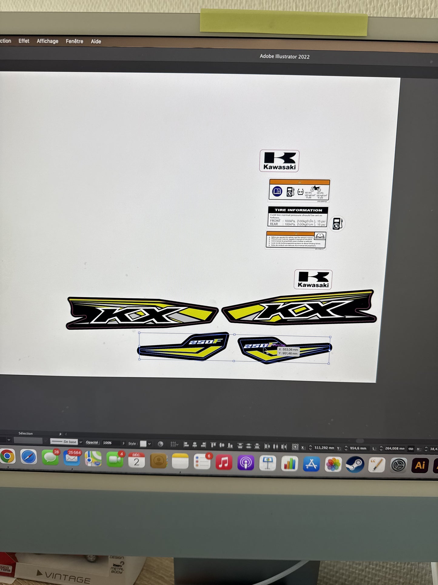 Kit déco 250 kxf 2018 replica origine