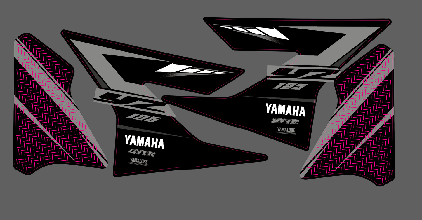 Kit déco 125 yz 2015-2021 noir et gris