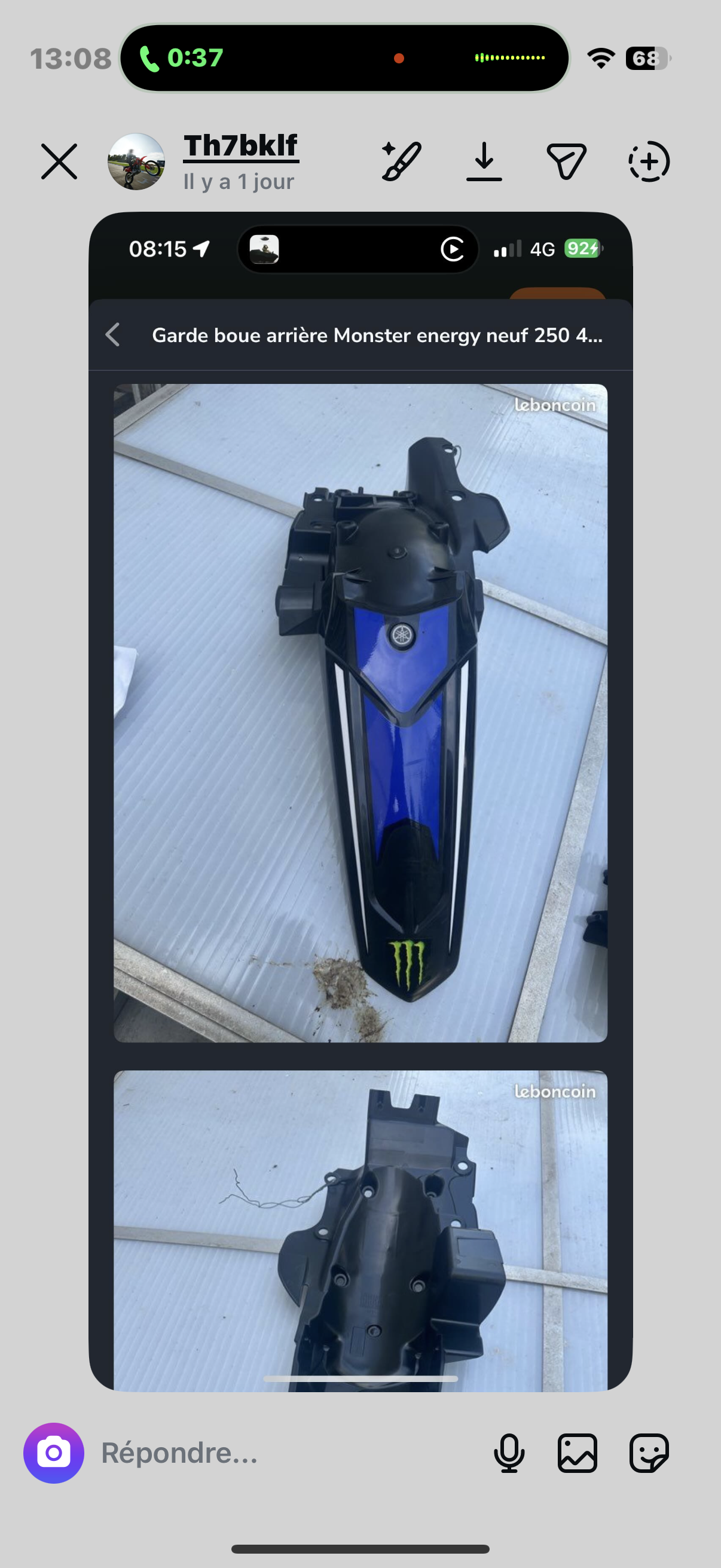Bavette 250 yzf 2021 monster