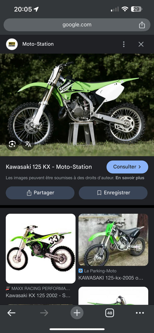 Kit déco + kit plastique 125 kx 2006