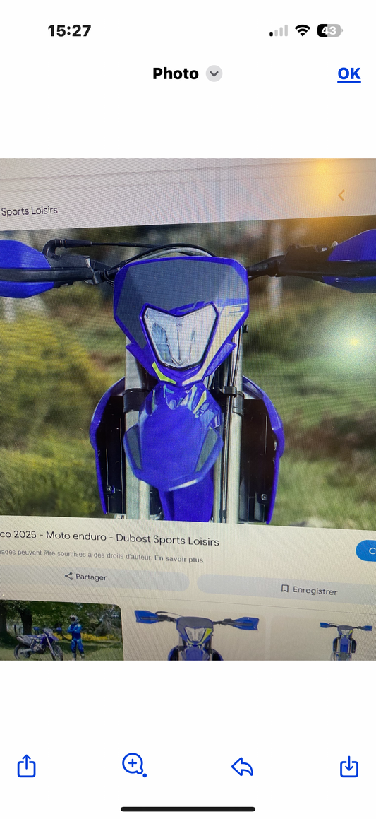 Kit déco Face avant sherco 125 2025 gb avant et plaque phare