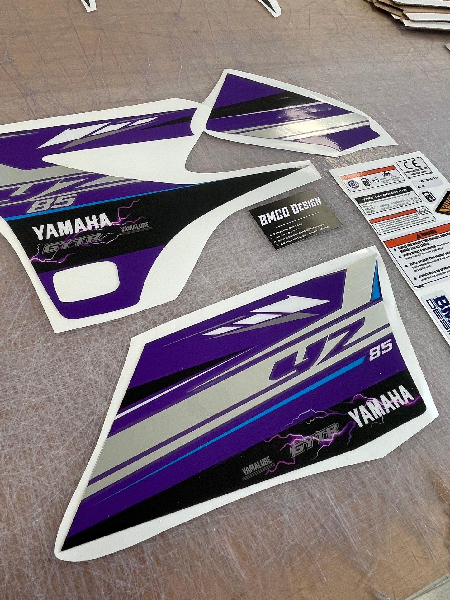 Kit deco 85 yz 2020 chrome violet compatible 2014 2021