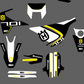 Kit deco 701 husqvarna noir jaune blanc