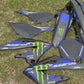 Kit plastique complet  noir + kit déco 125 yz 2025 monster